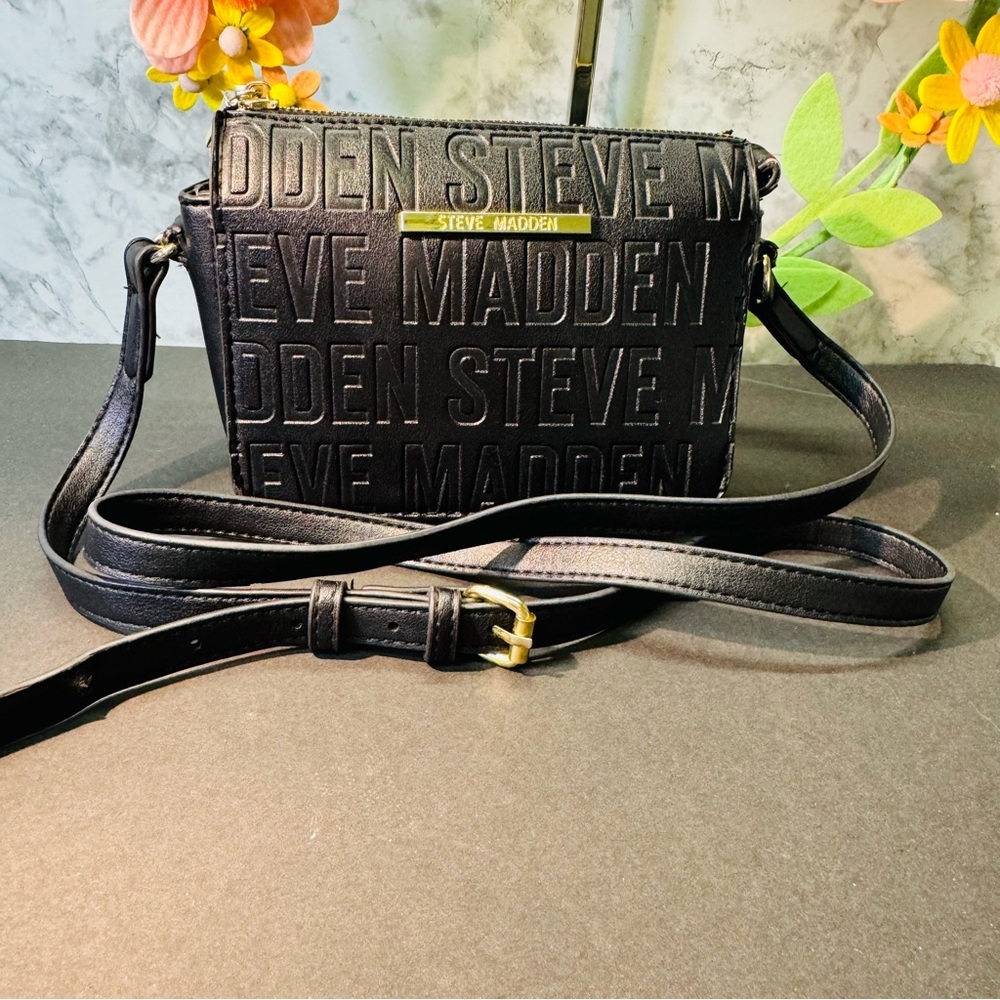 Steve Madden - Crossbody Purse Black Leather
